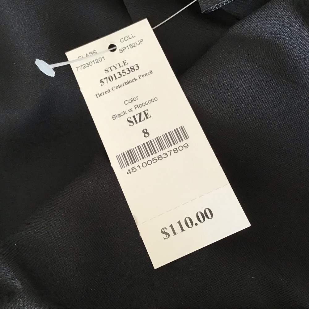 WHBM Tiered Colorblock Pencil Skirt NWT - Picture 8 of 8